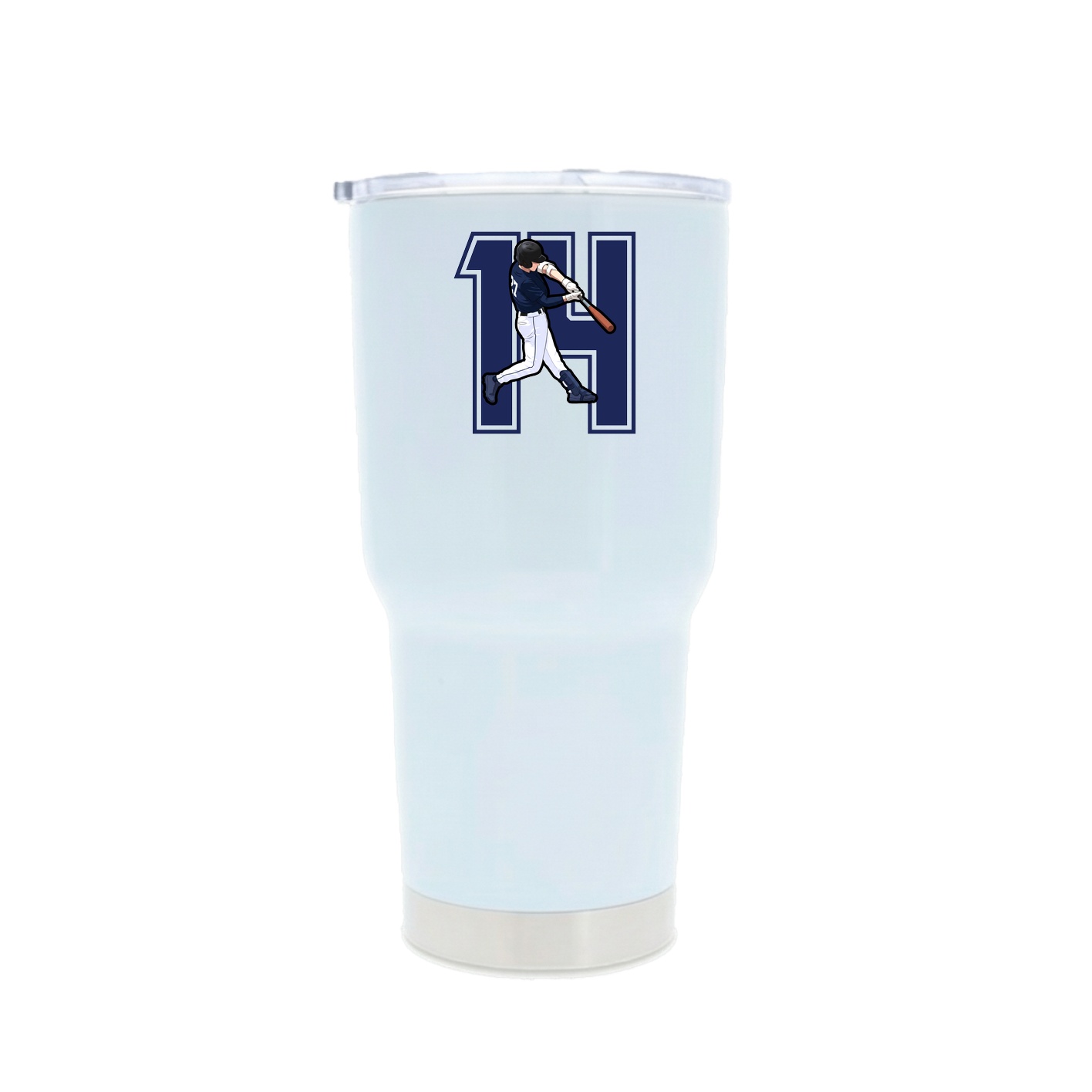 30oz Stainless Steel Tumbler — Number in White