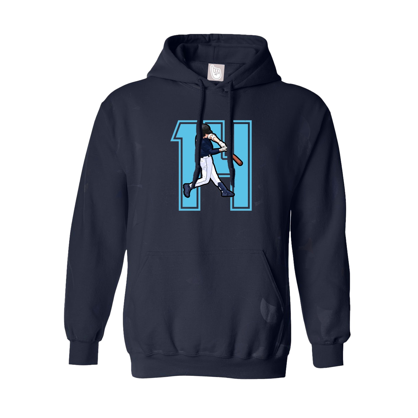Hoodie — Number in Navy