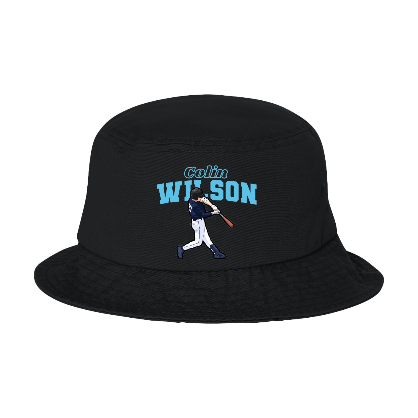 Bucket Cap — Name Arch in Black
