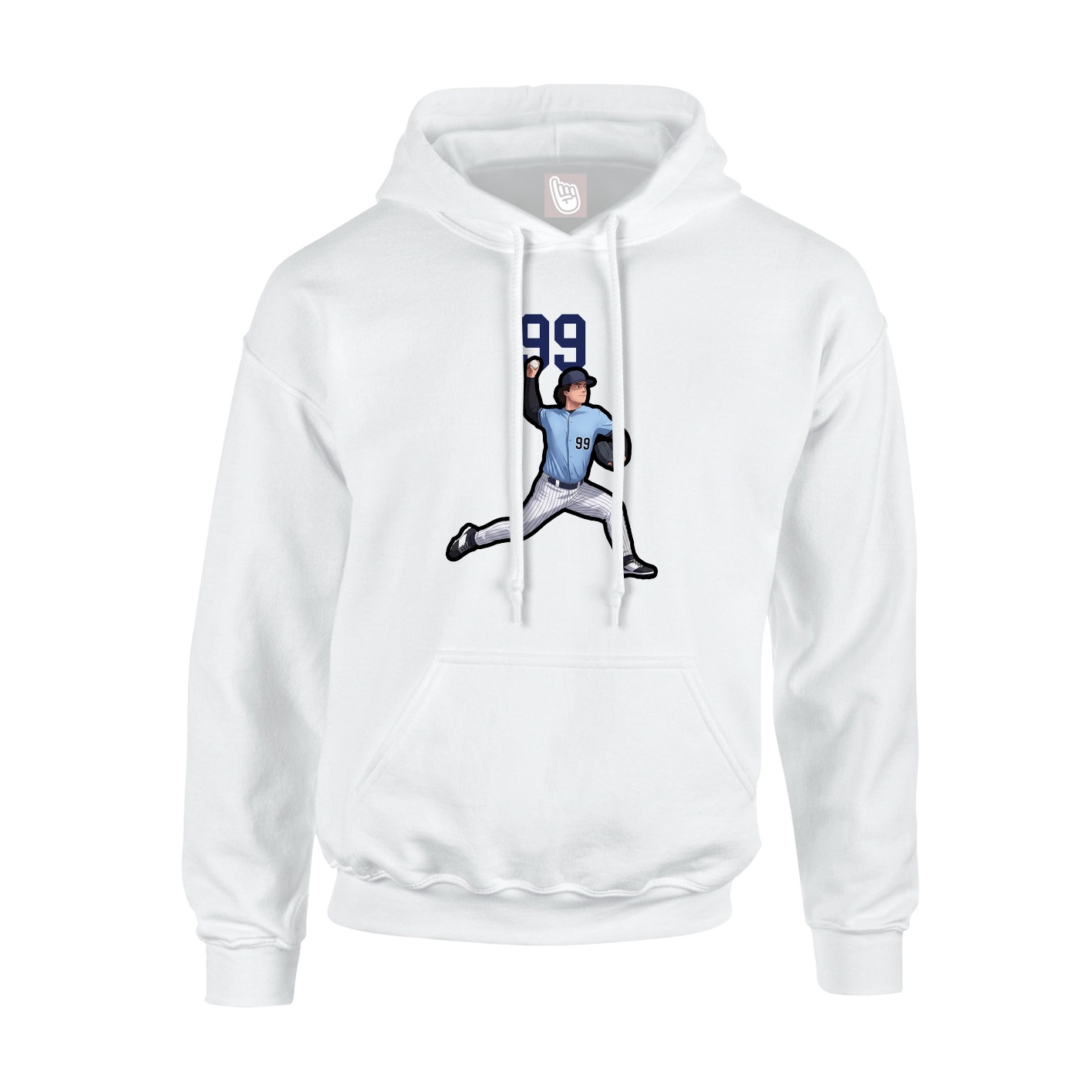 Hoodie — Number Top in White