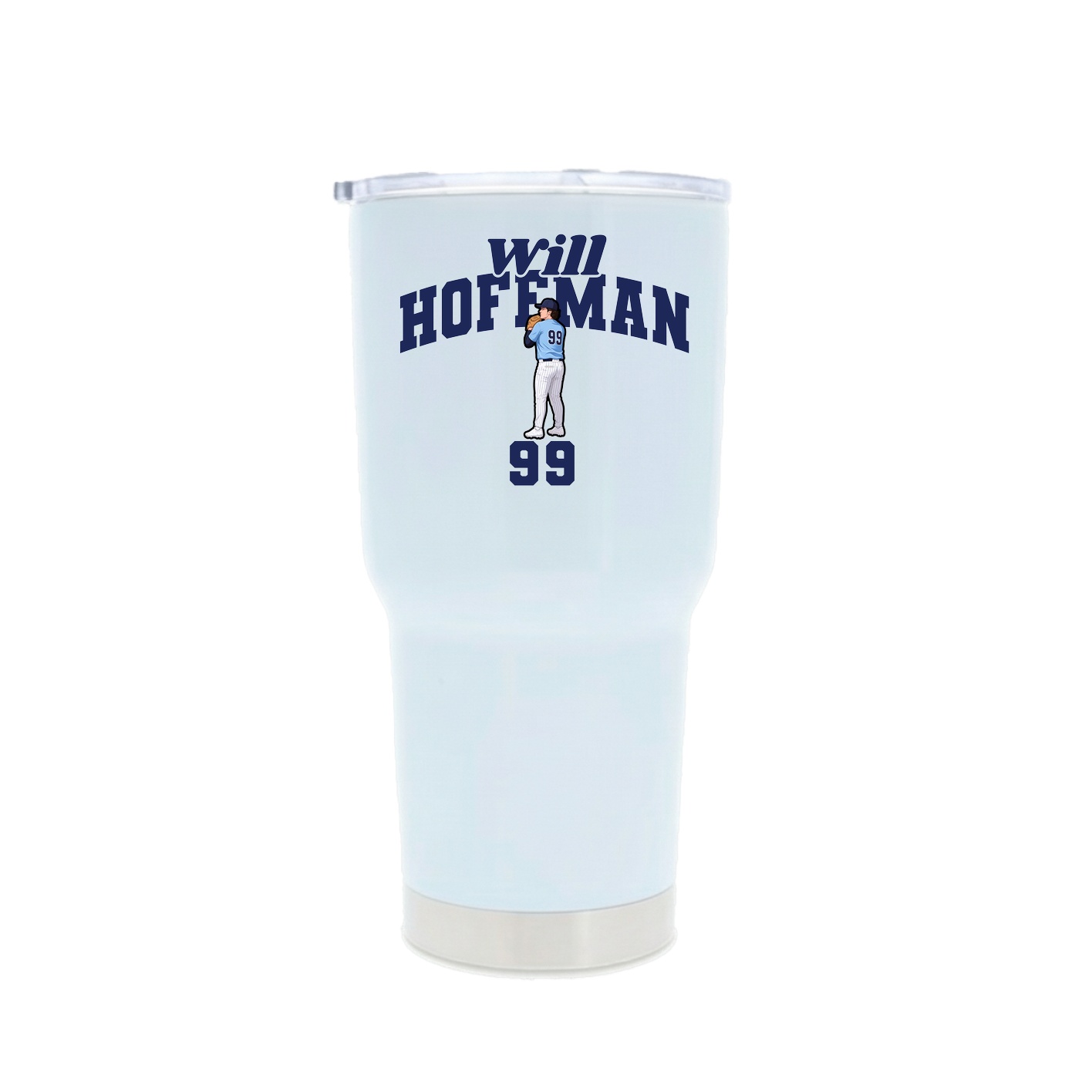 30oz Stainless Steel Tumbler — Signature Arch in White