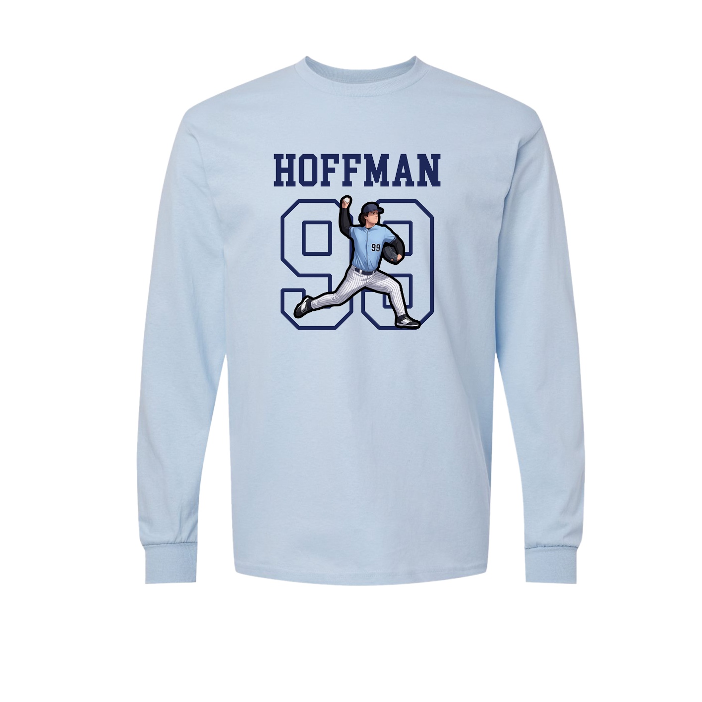 Long Sleeve Tee — Shirsey in Light Blue