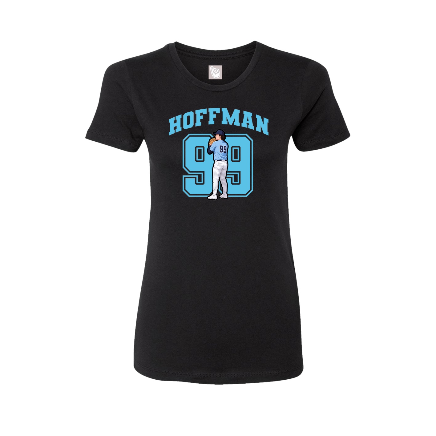 Fitted Women's Tee — Number in Black