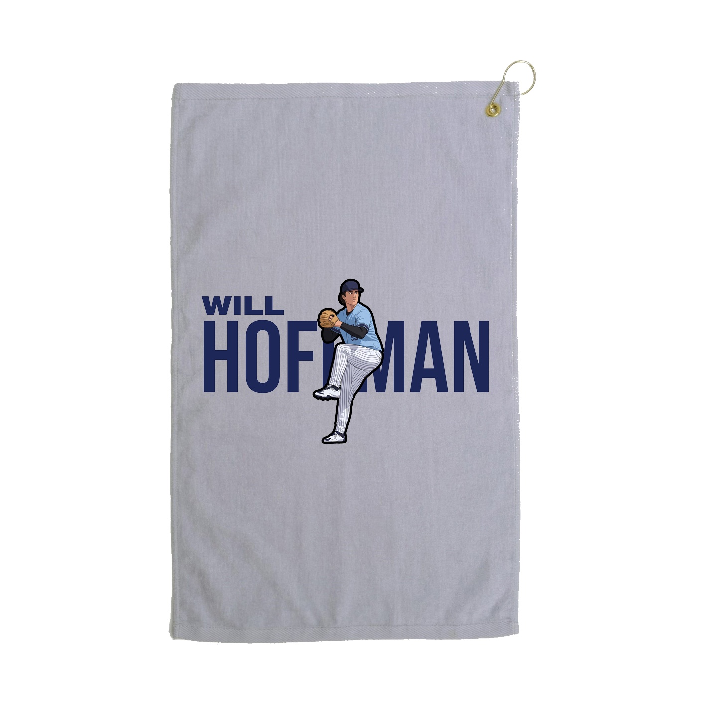 Golf Towel — Player Name in Grey