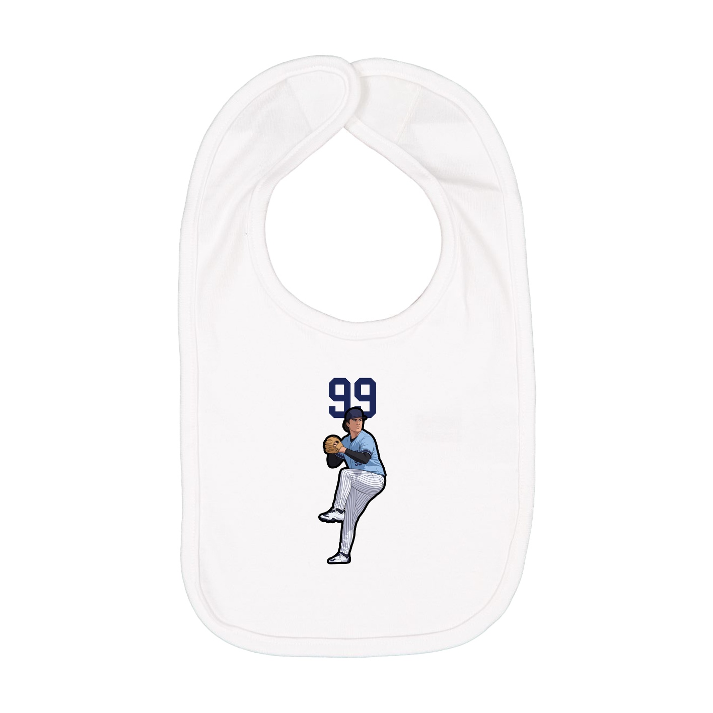 Infant Bib — Number Top in White