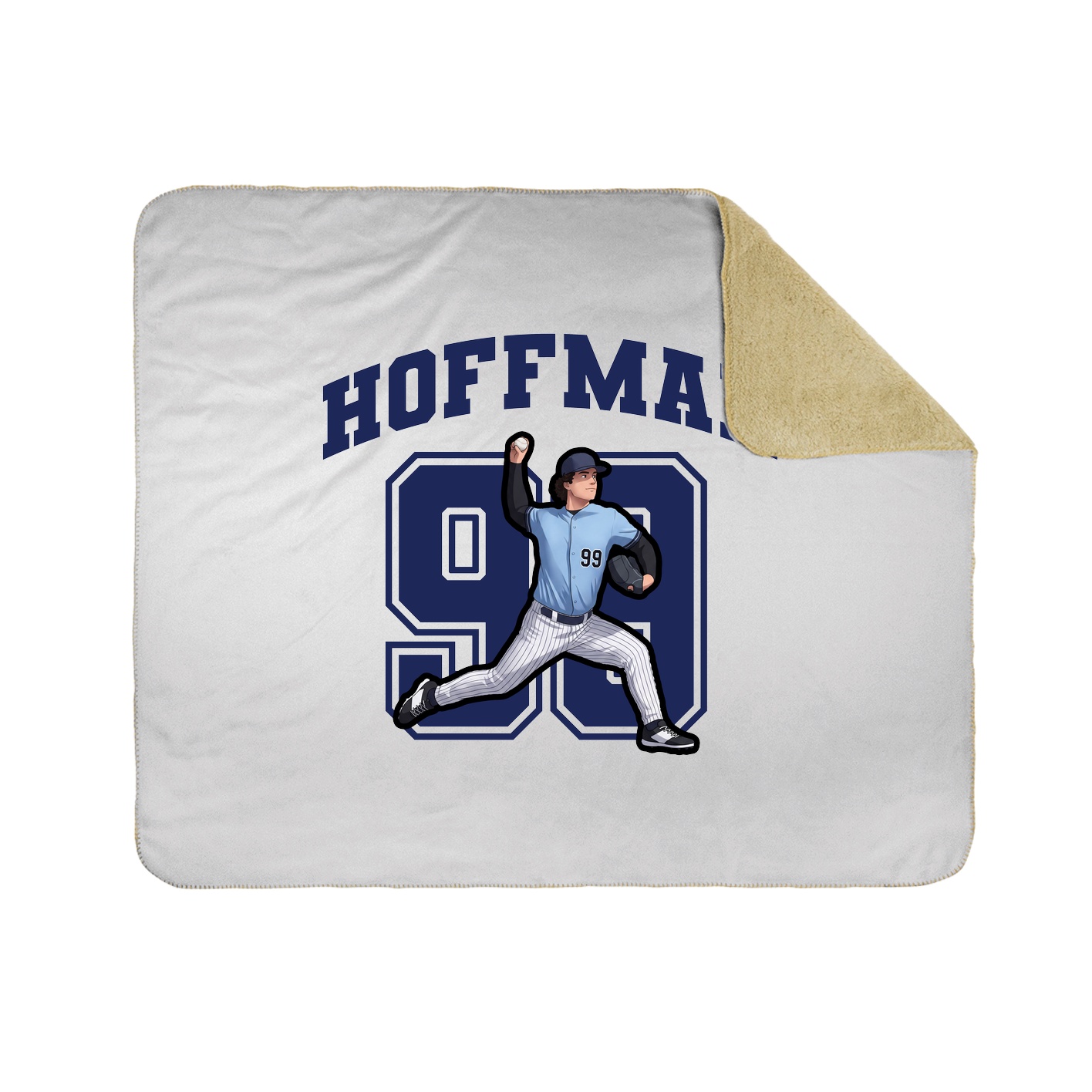 Throw Blanket — Number in White