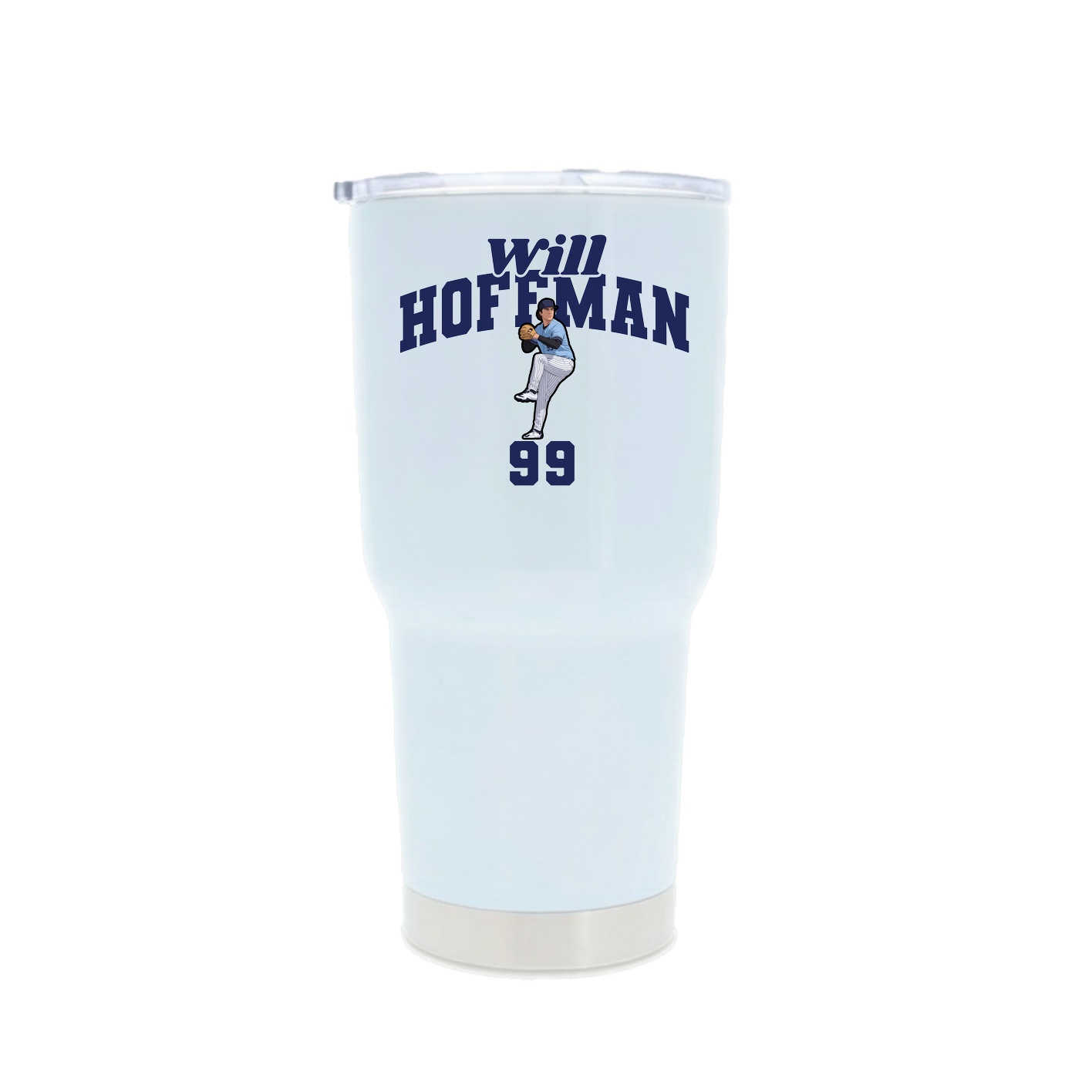 30oz Stainless Steel Tumbler — Signature Arch in White