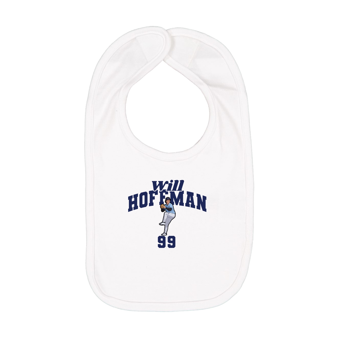 Infant Bib — Signature Arch in White