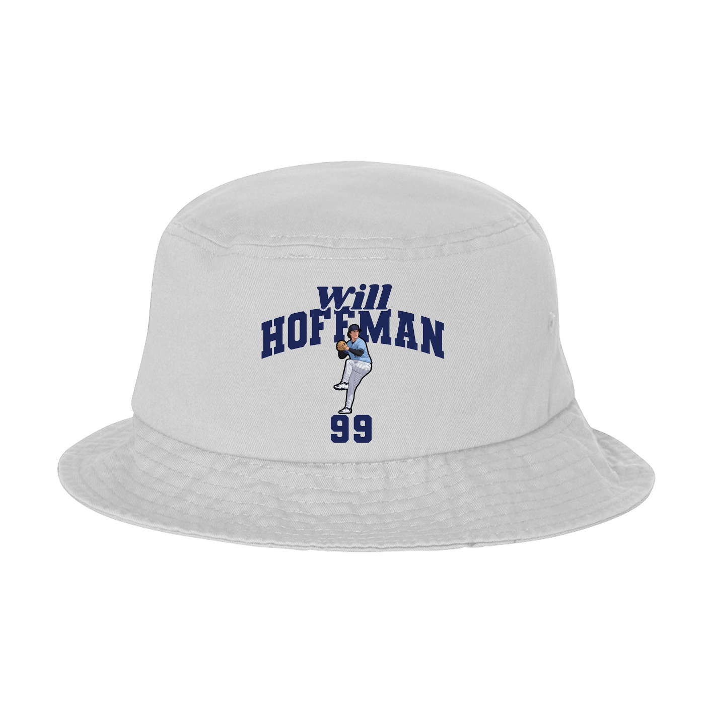 Bucket Cap — Signature Arch in White
