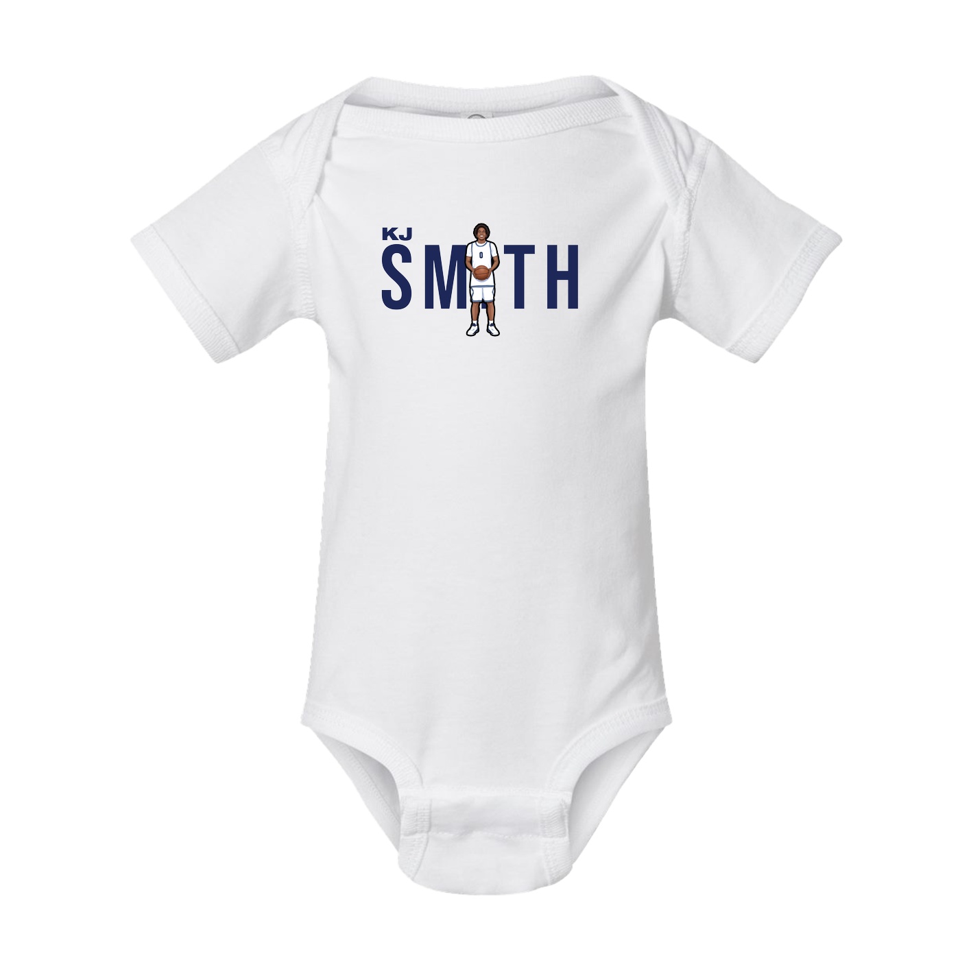 Baby Onesie — Player Name in White