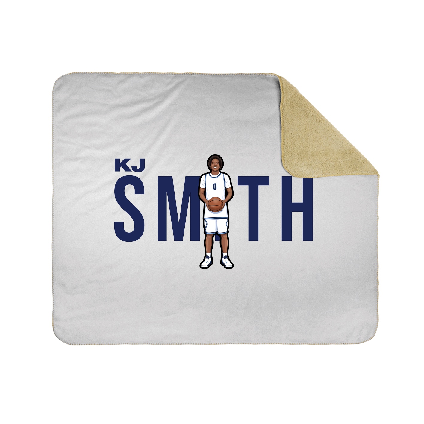 Throw Blanket — Player Name in White