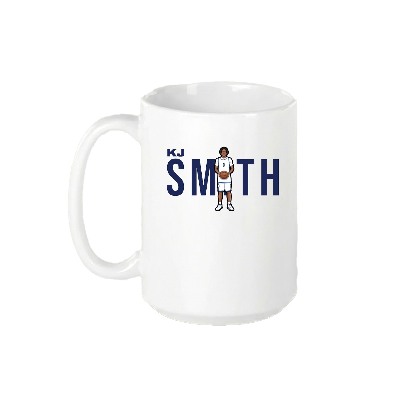 15oz Coffee Mug — Player Name in White