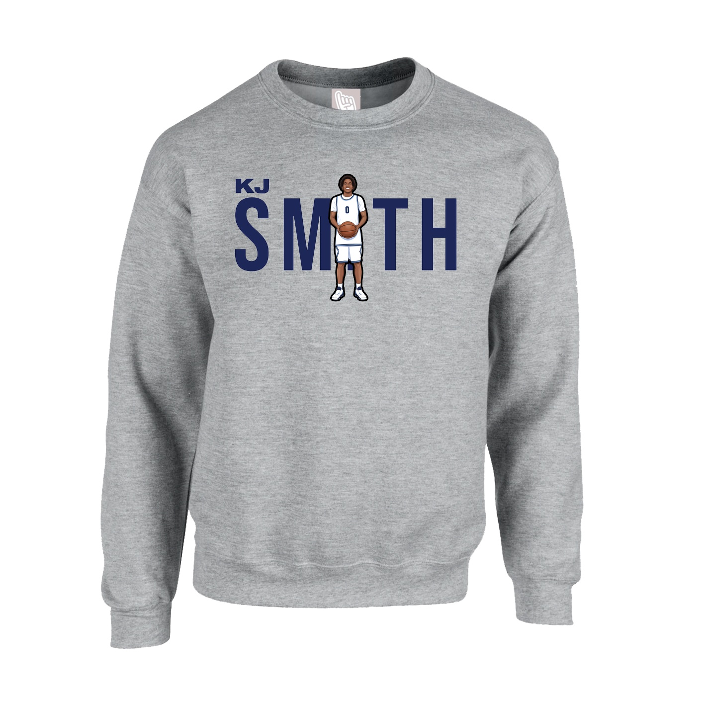 Fleece Crew — Player Name in Grey