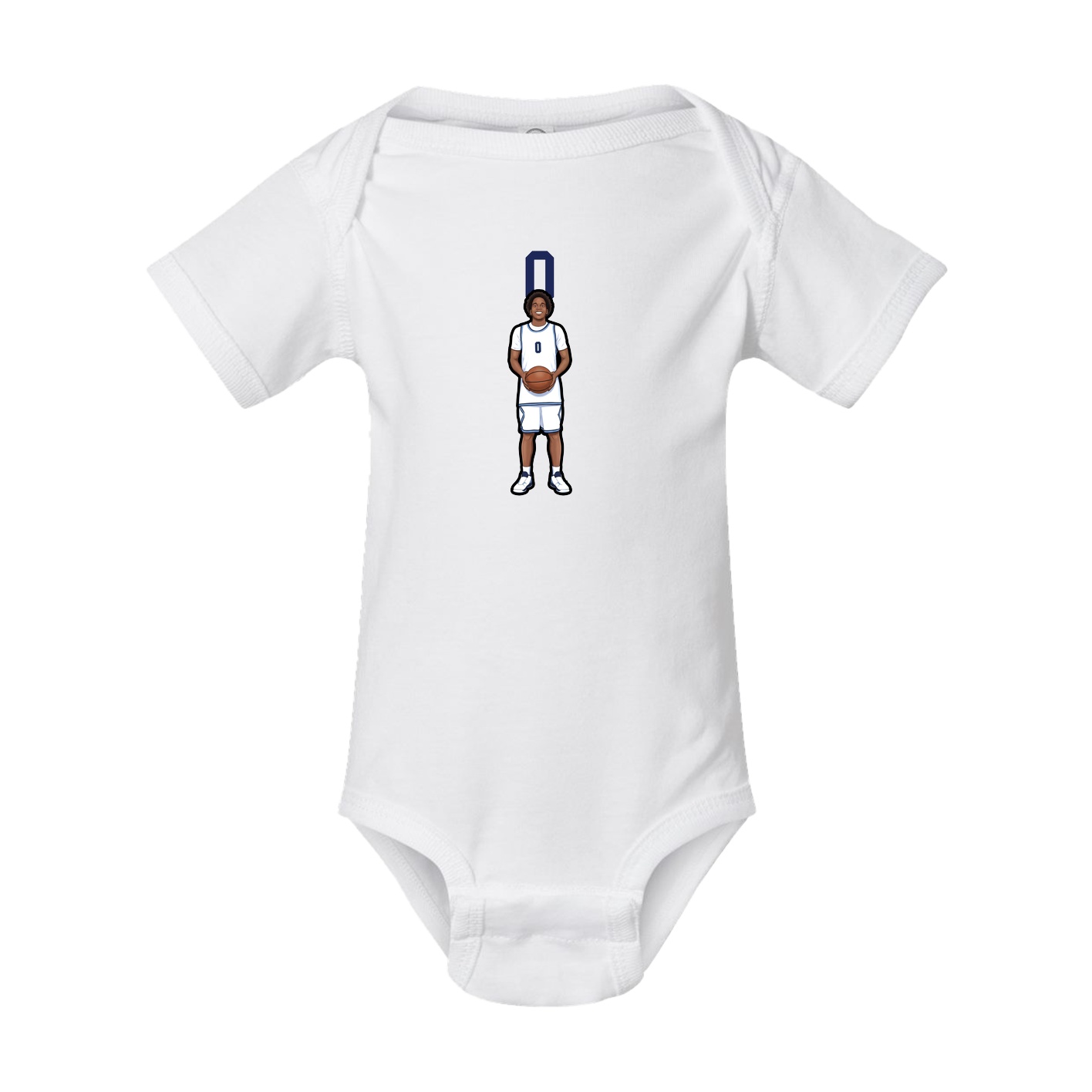 Baby Onesie — Number Top in White