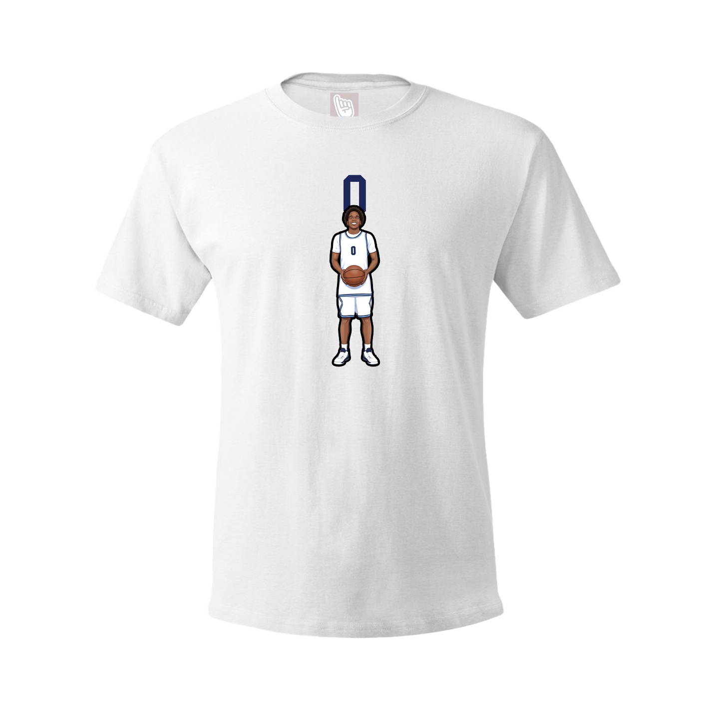 Youth Tee — Number Top in White