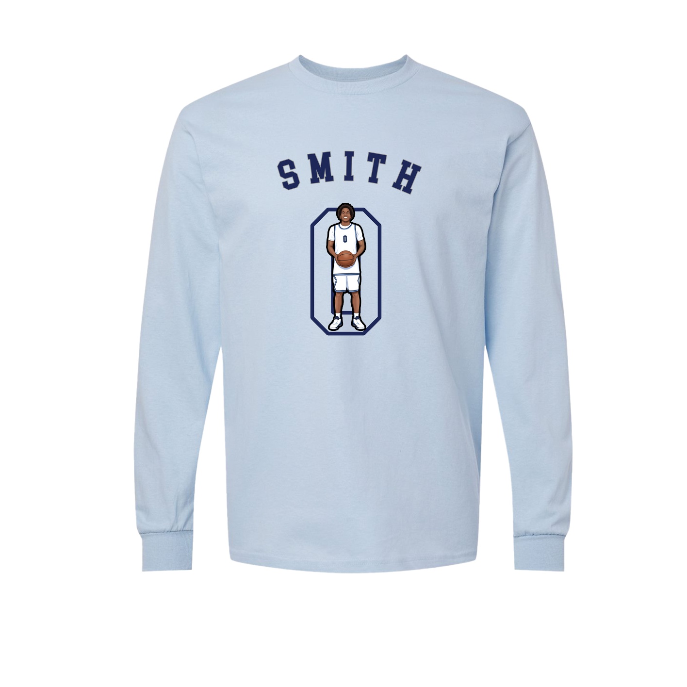 Long Sleeve Tee — Shirsey Arch in Light Blue