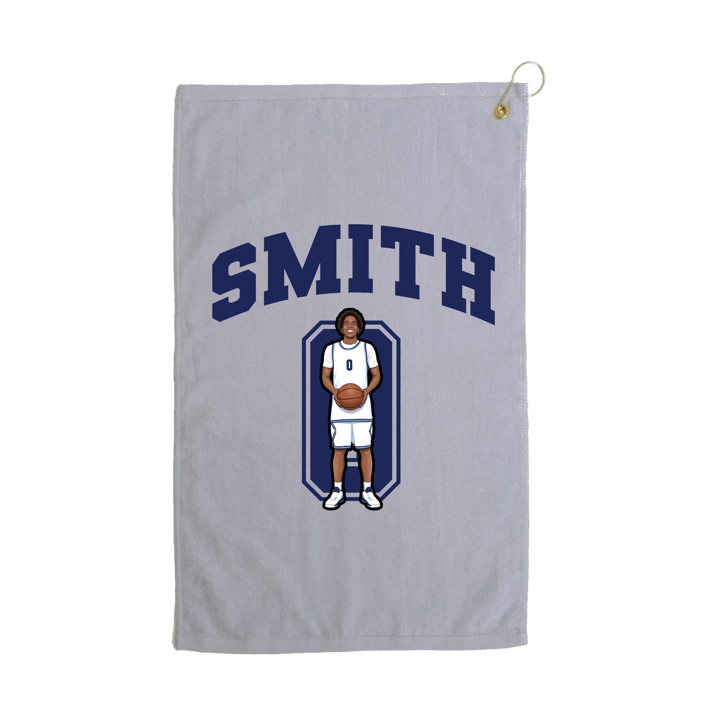 Golf Towel — Number in Grey