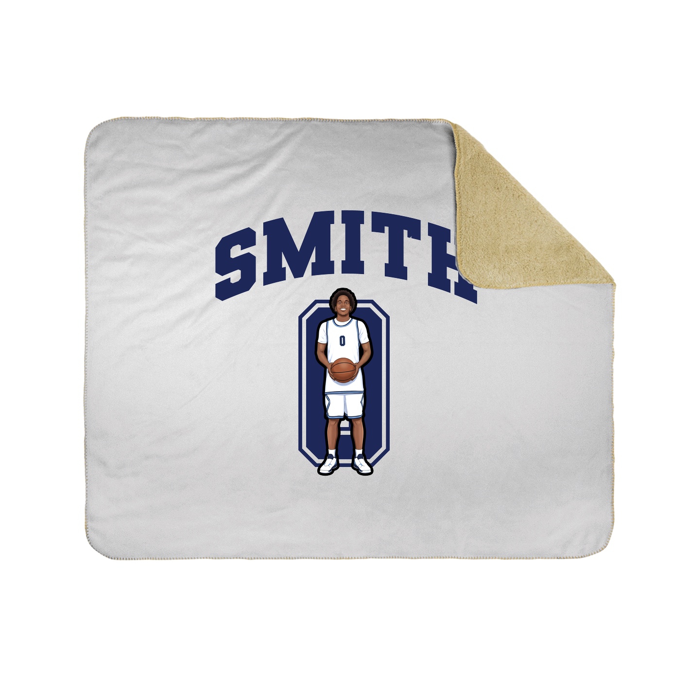 Throw Blanket — Number in White