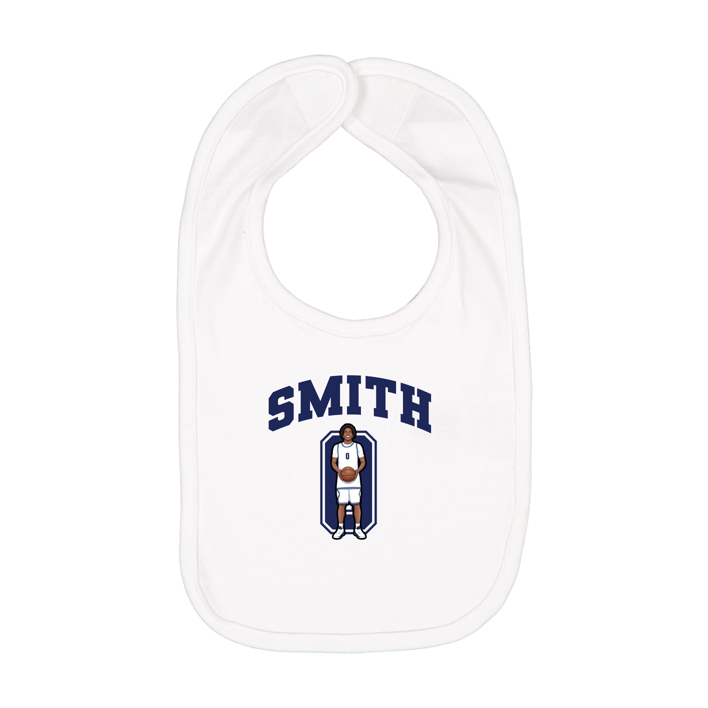 Infant Bib — Number in White