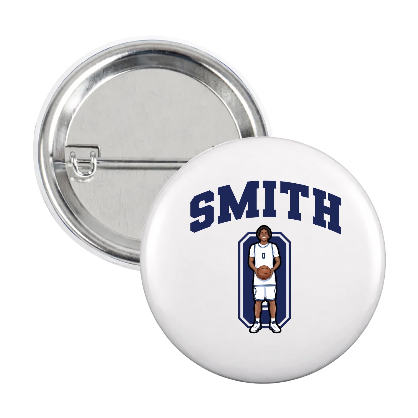 Game Day Button — Number in White