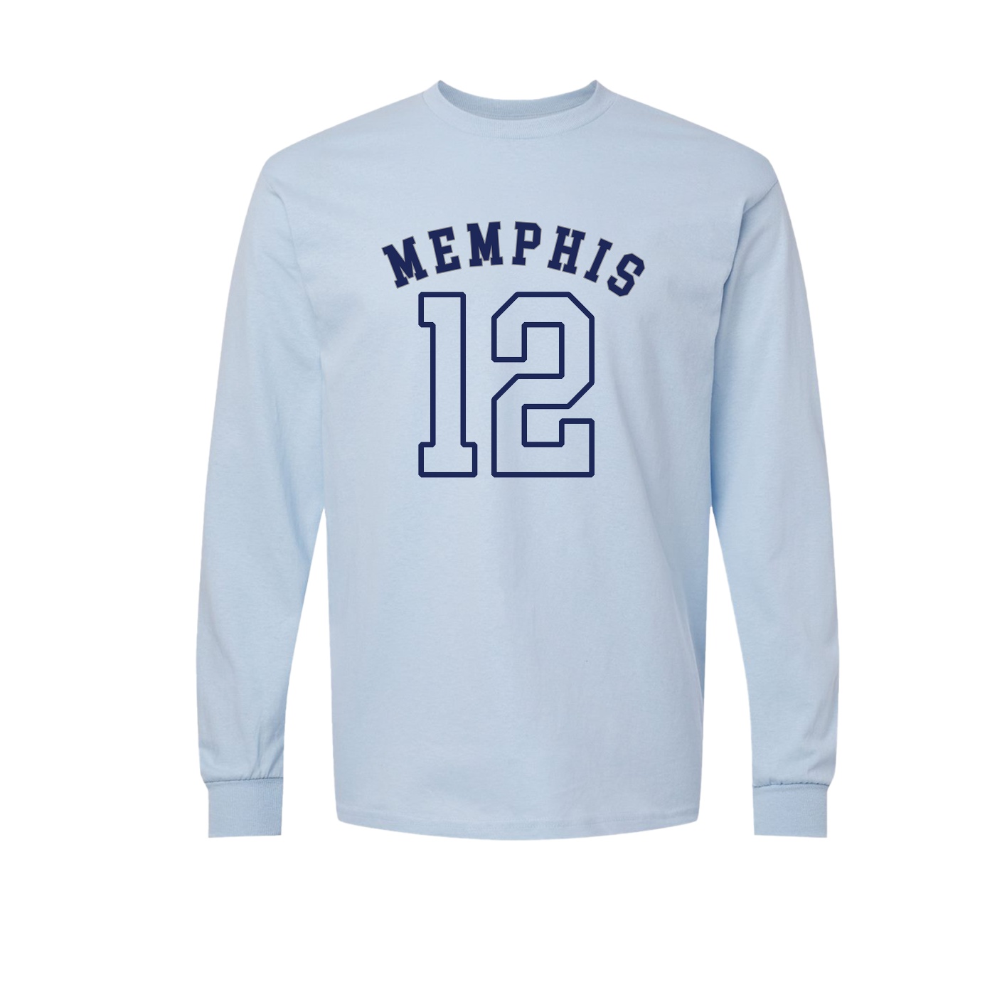 Long Sleeve Tee — Shirsey Arch in Light Blue