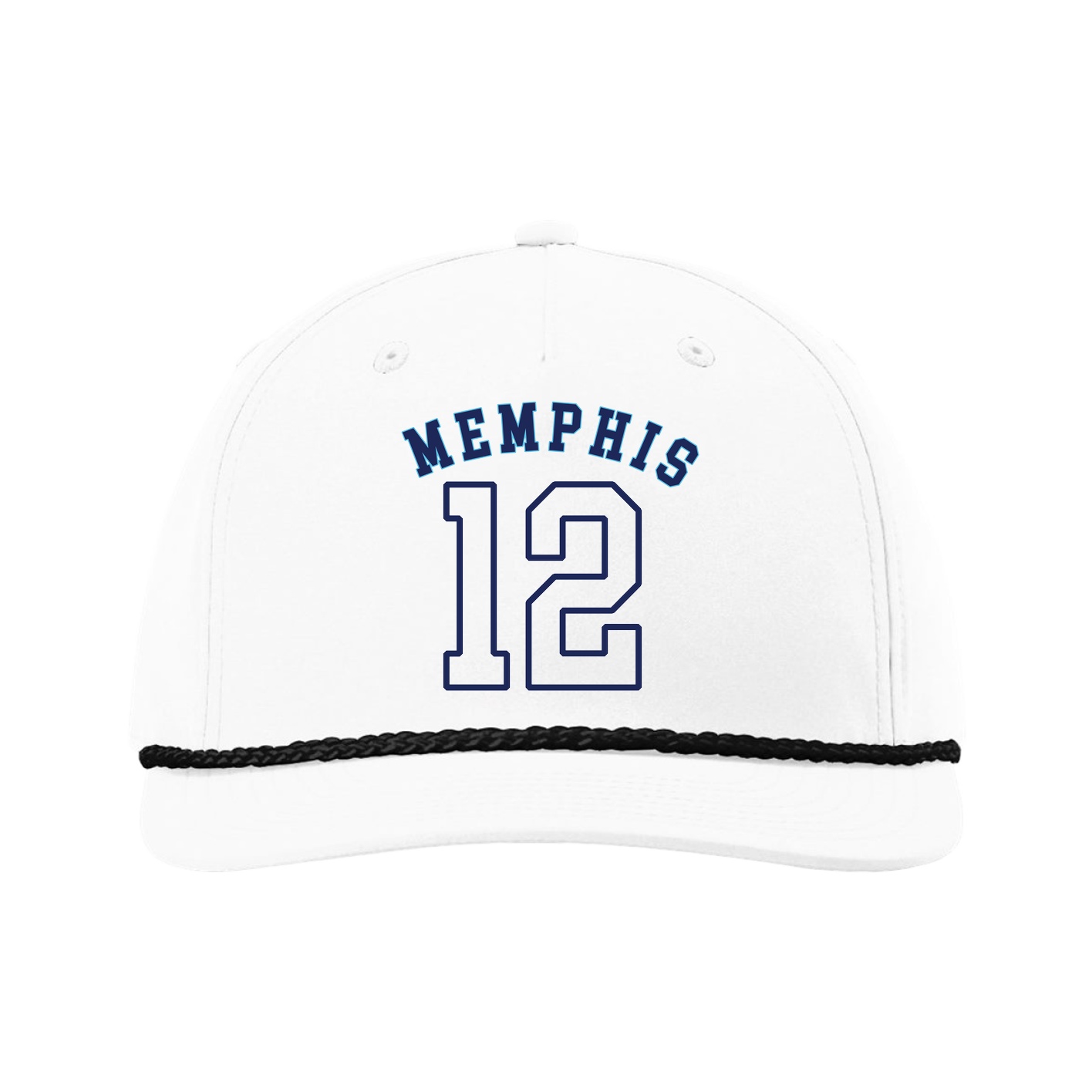 Five-Panel Classic Rope Cap — Shirsey Arch in White