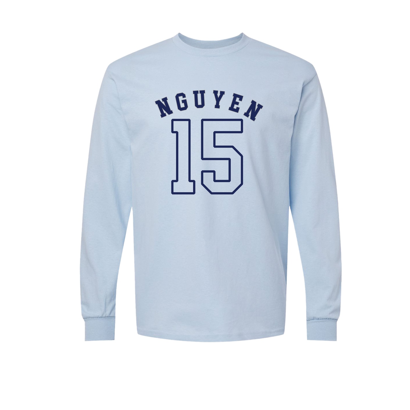 Long Sleeve Tee — Shirsey Arch in Light Blue