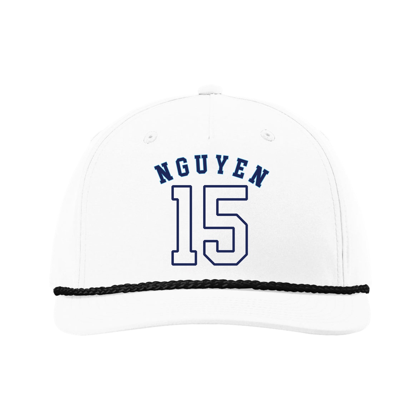 Five-Panel Classic Rope Cap — Shirsey Arch in White