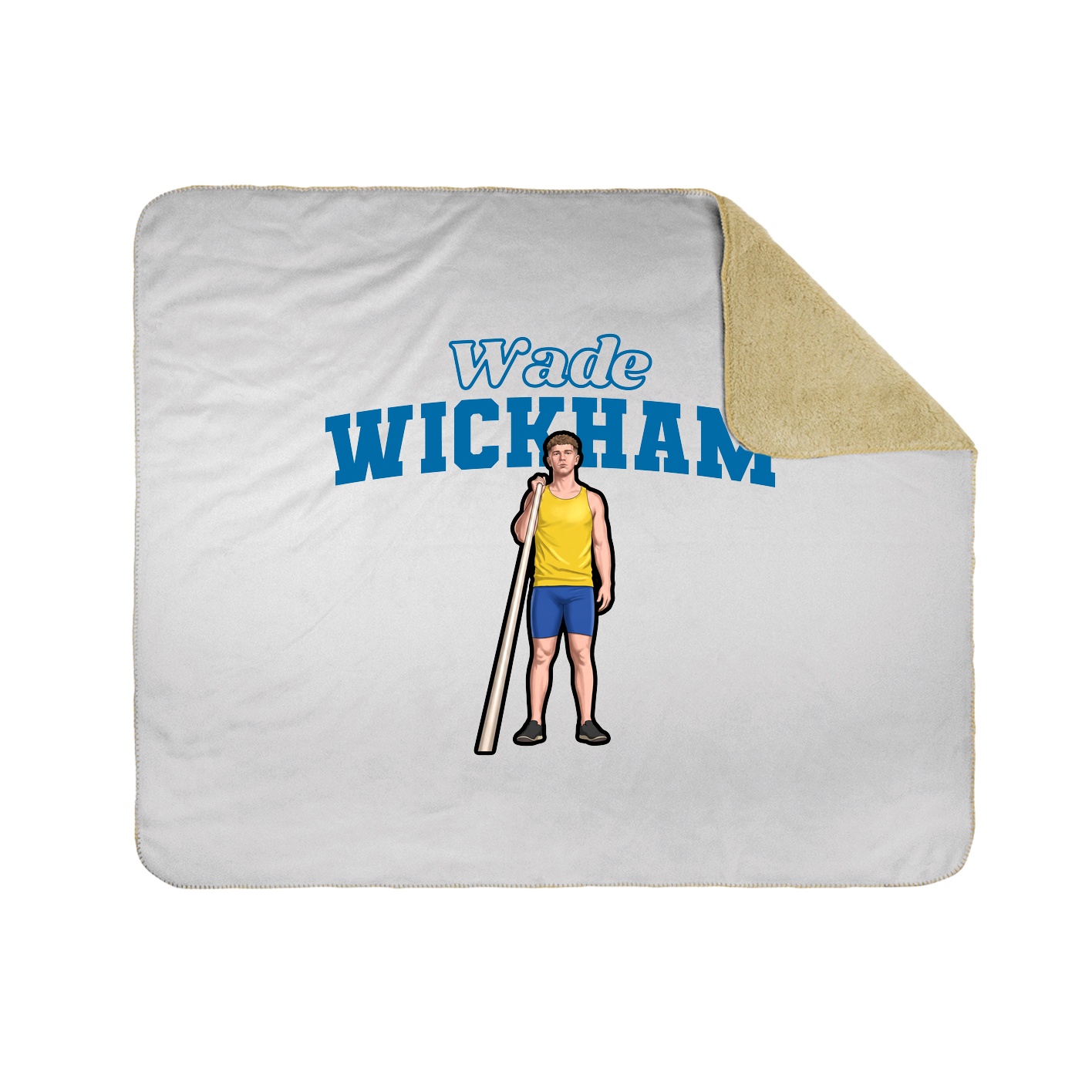 Throw Blanket — Name Arch in White