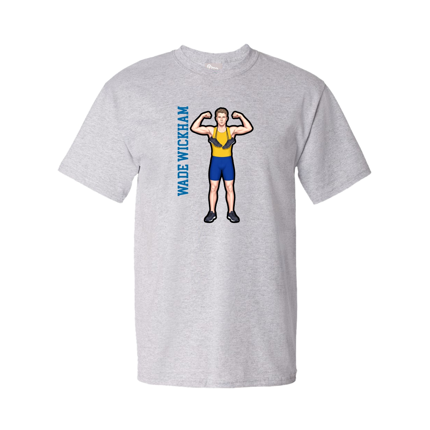 Tee — Name Vertical in Grey