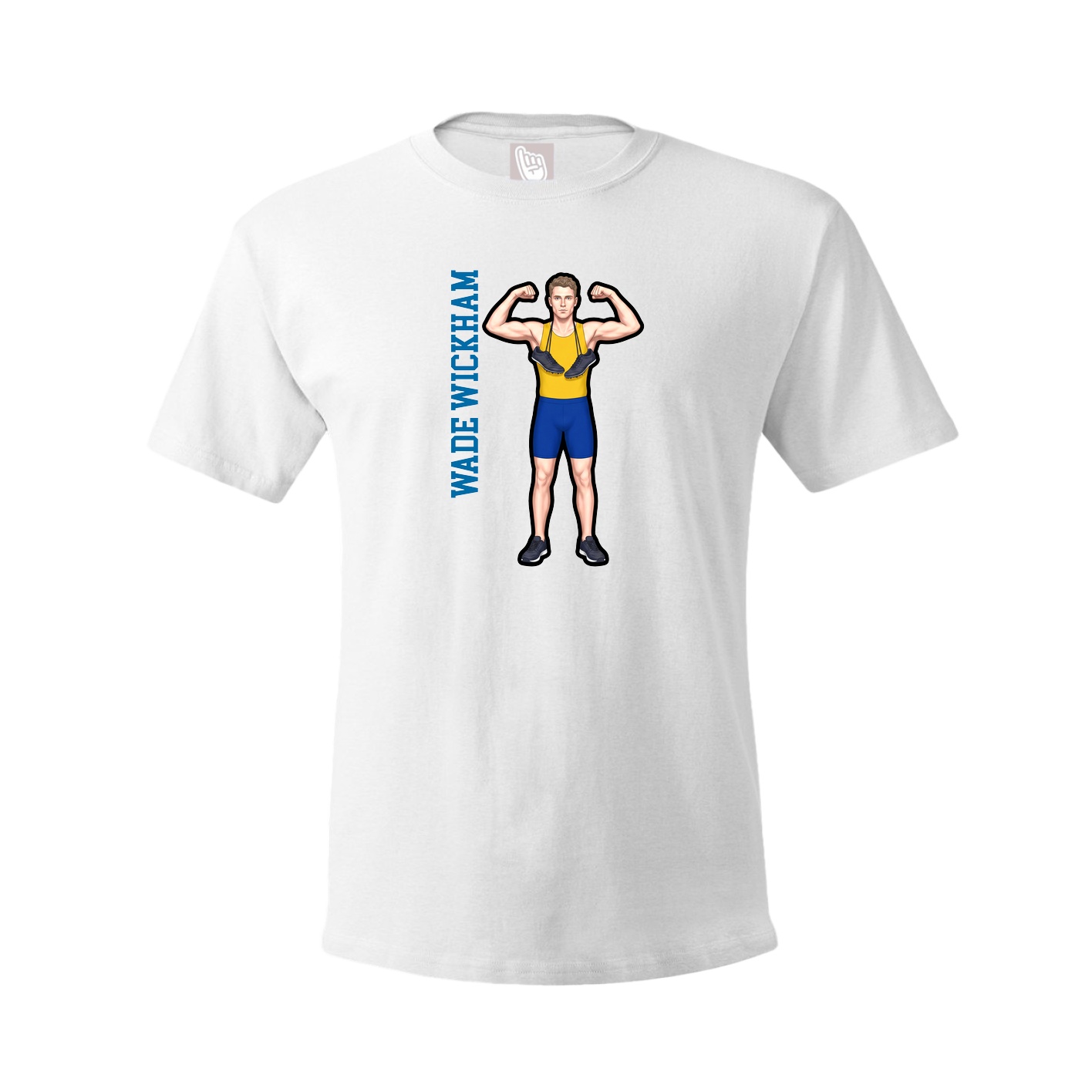 Youth Tee — Name Vertical in White