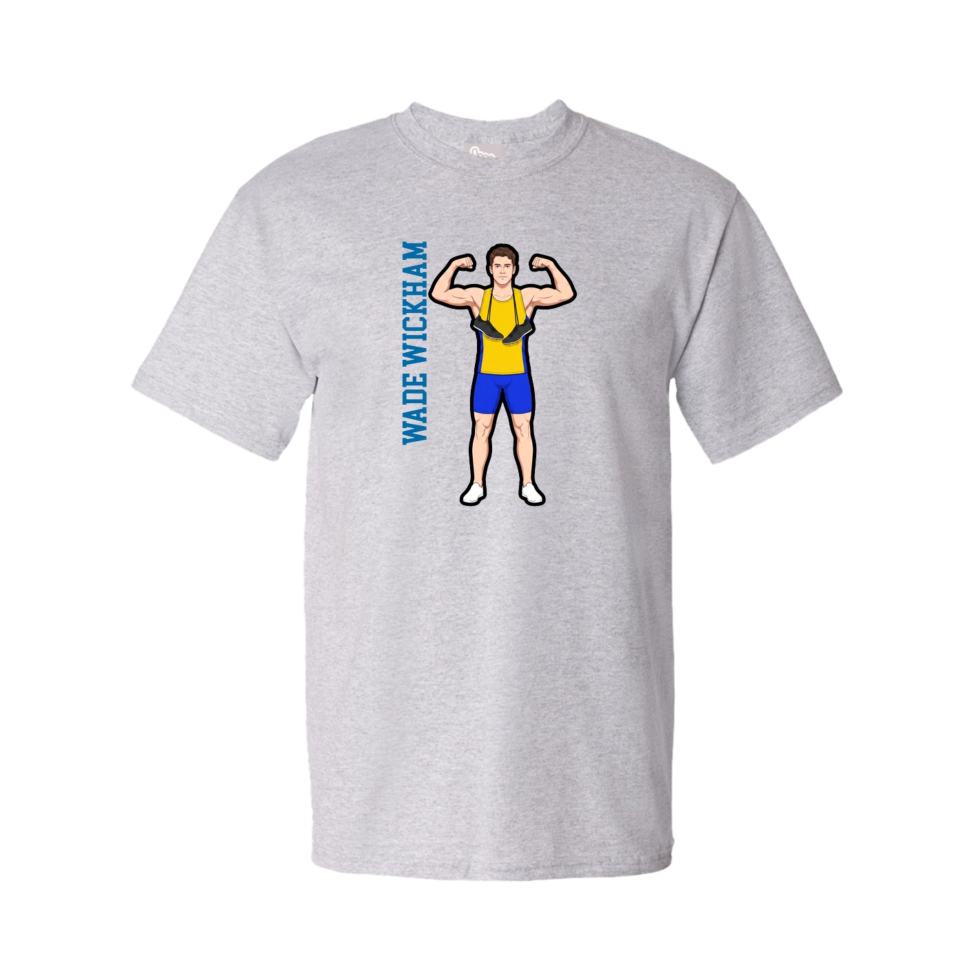Youth Tee — Name Vertical in Grey