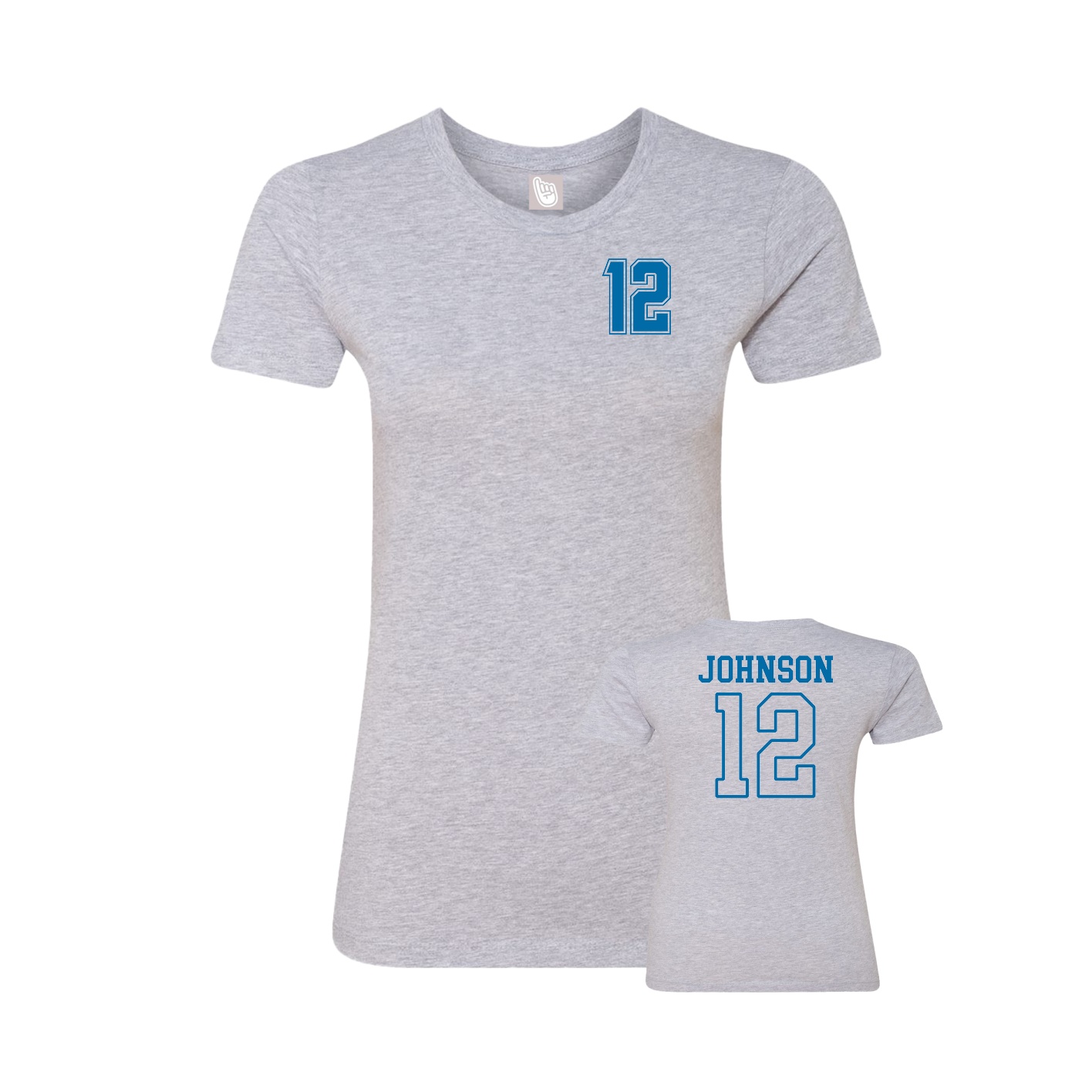 Womens Tee — Chest Back in Grey