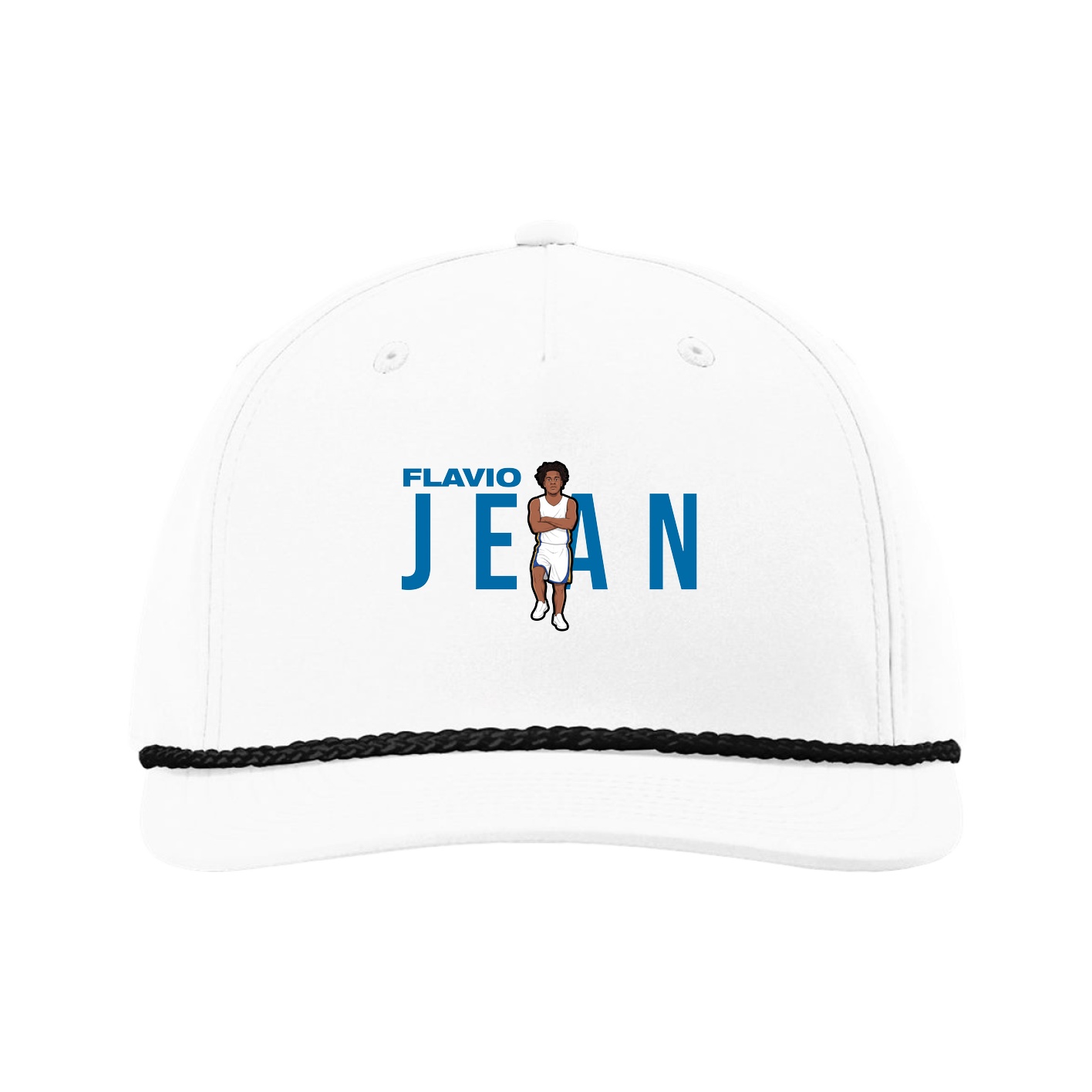 Five-Panel Classic Rope Cap — Player Name in White