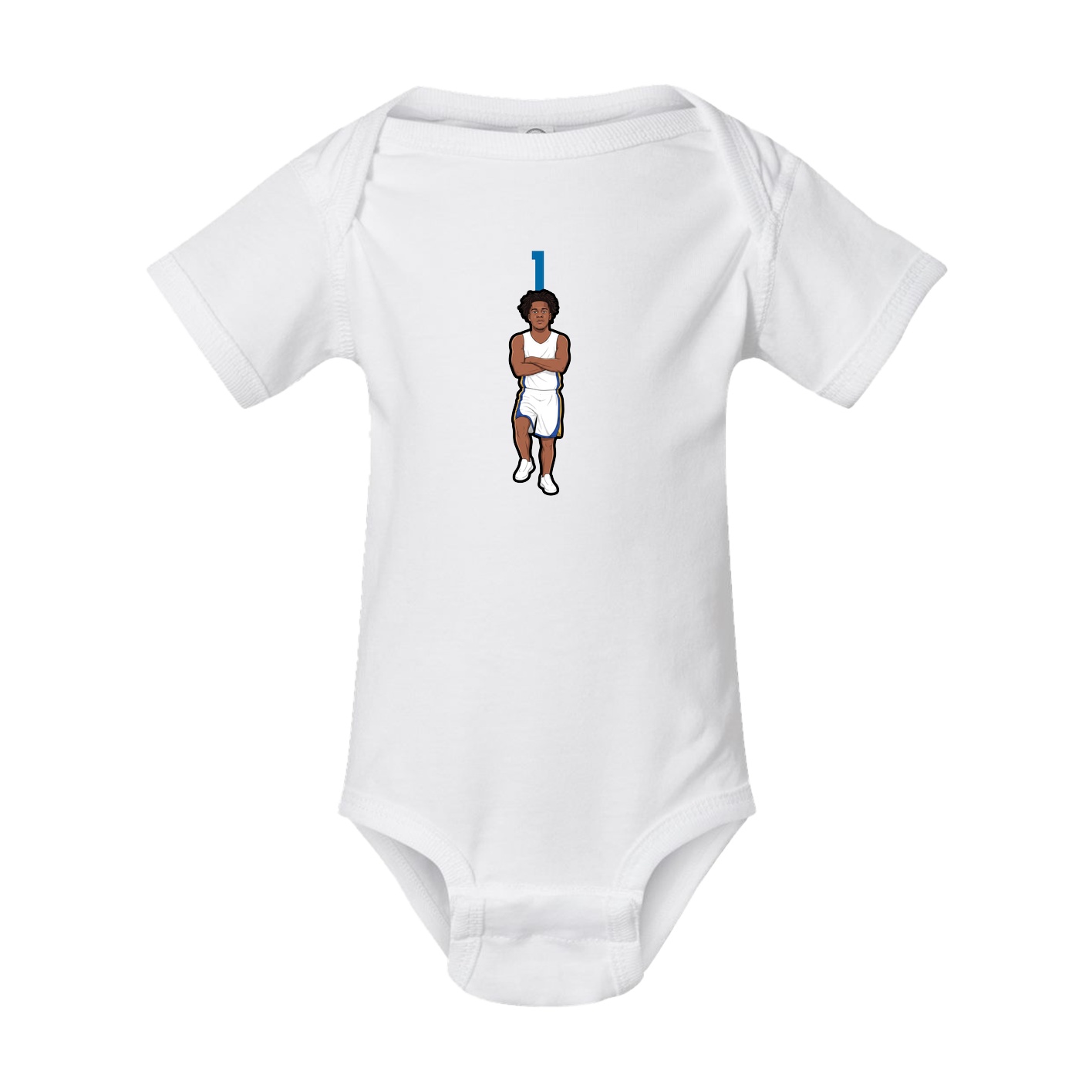Baby Onesie — Number Top in White