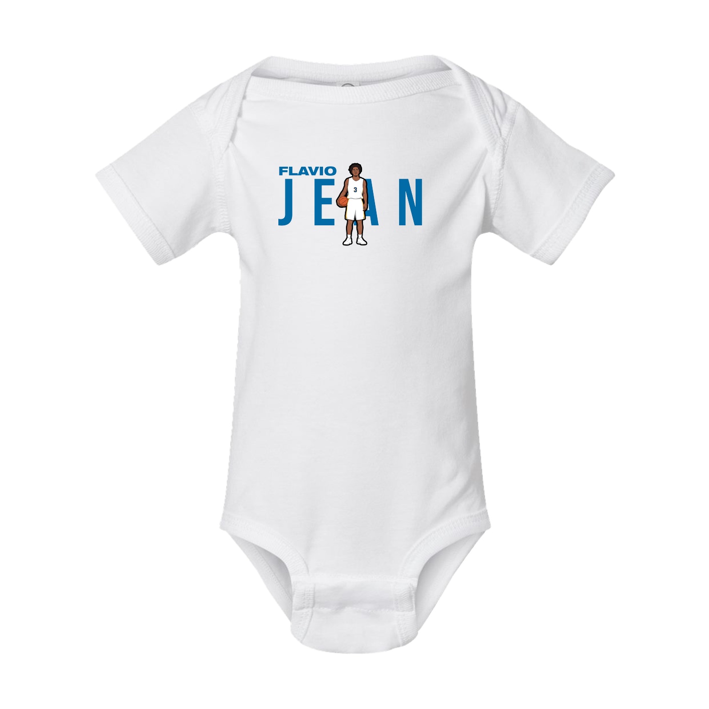 Baby Onesie — Player Name in White