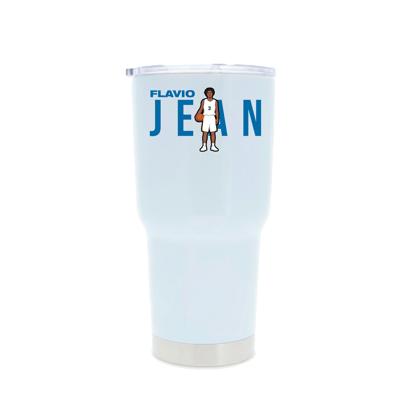 30oz Stainless Steel Tumbler — Player Name in White