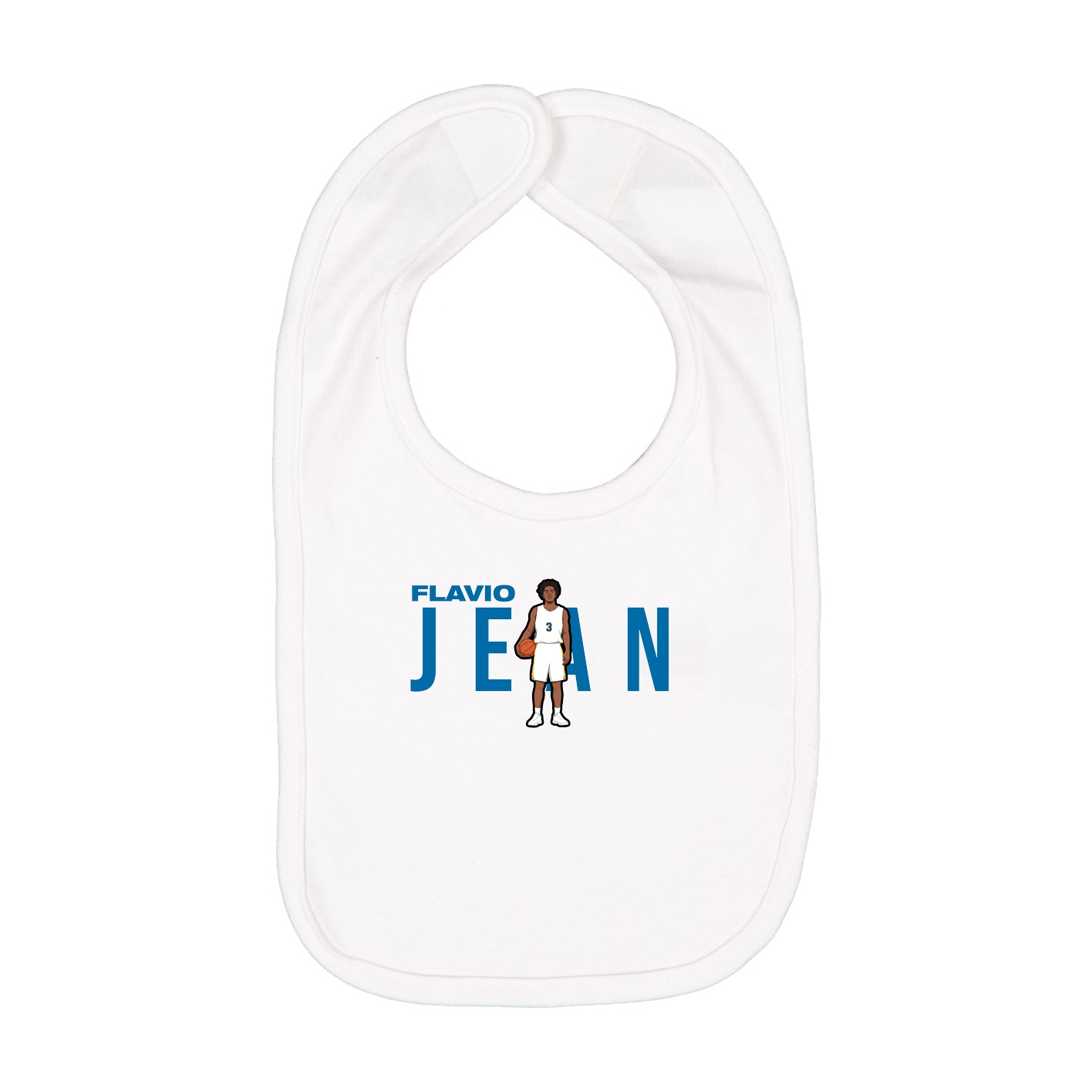 Infant Bib — Player Name in White