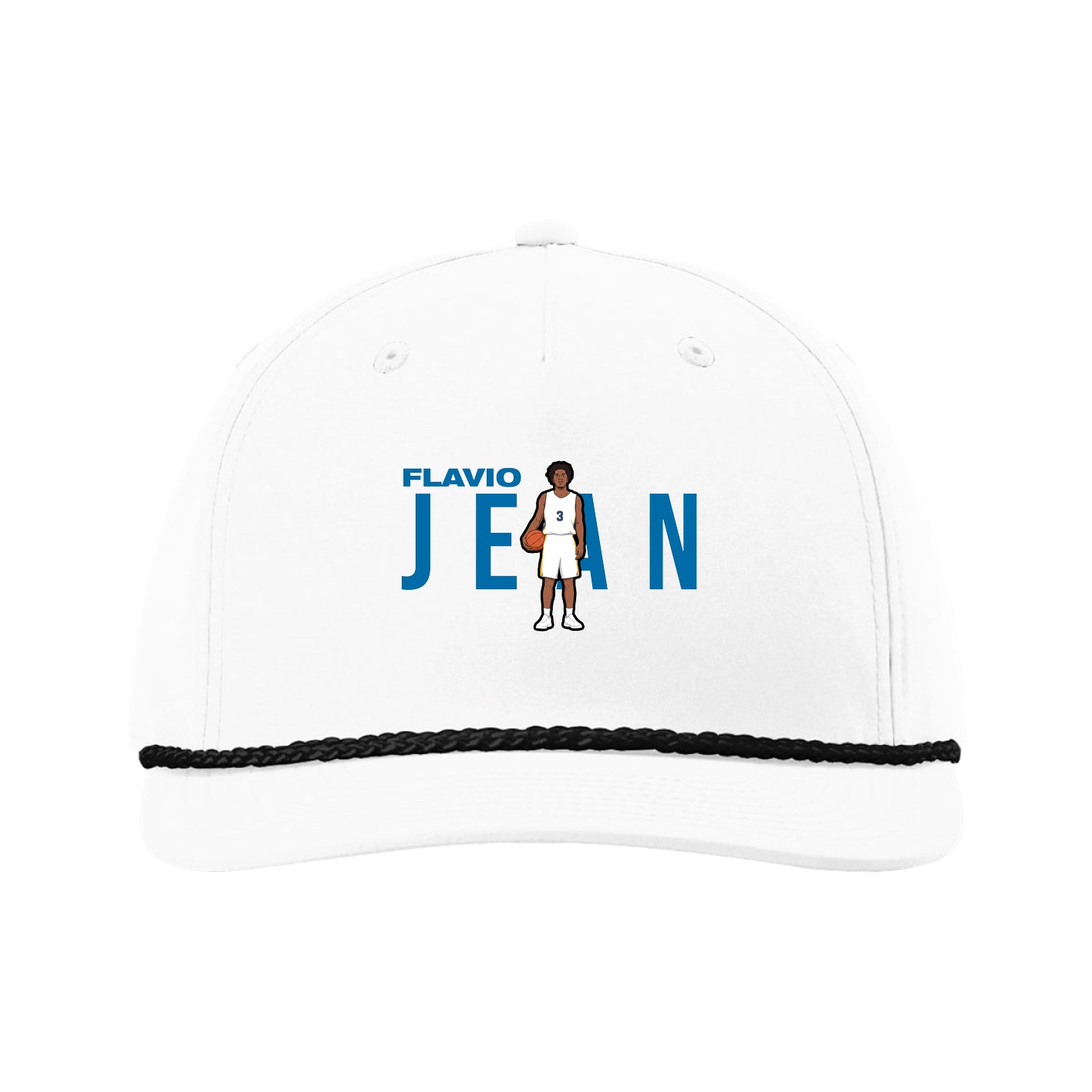 Five-Panel Classic Rope Cap — Player Name in White
