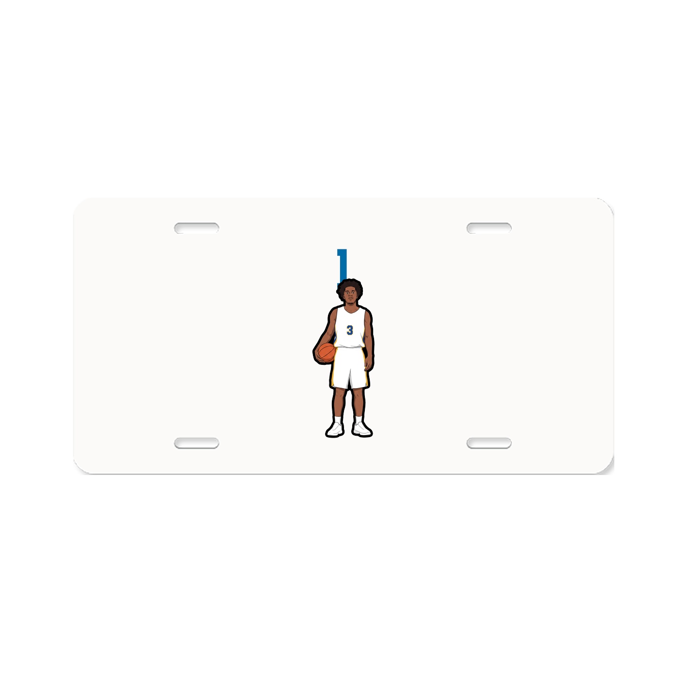 License Plate — Number Top in Classic