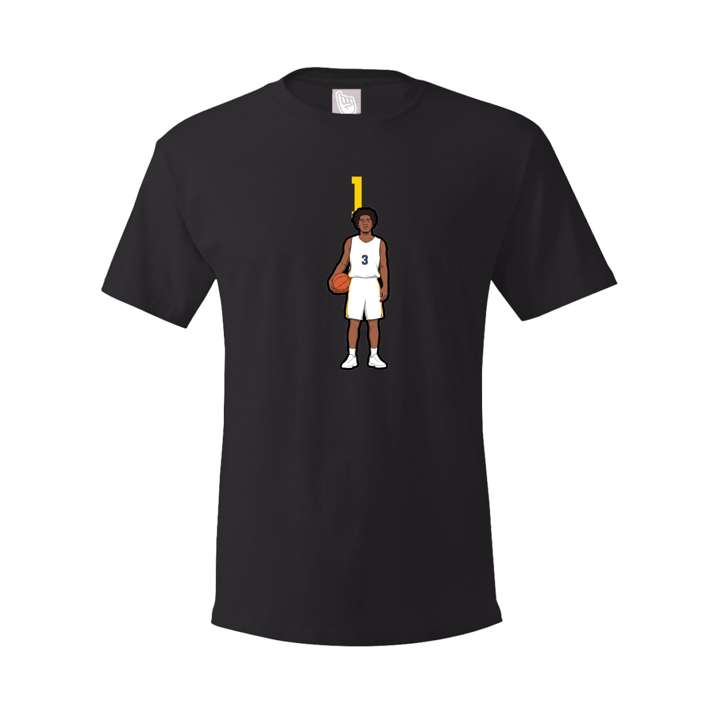 Youth Tee — Number Top in Black