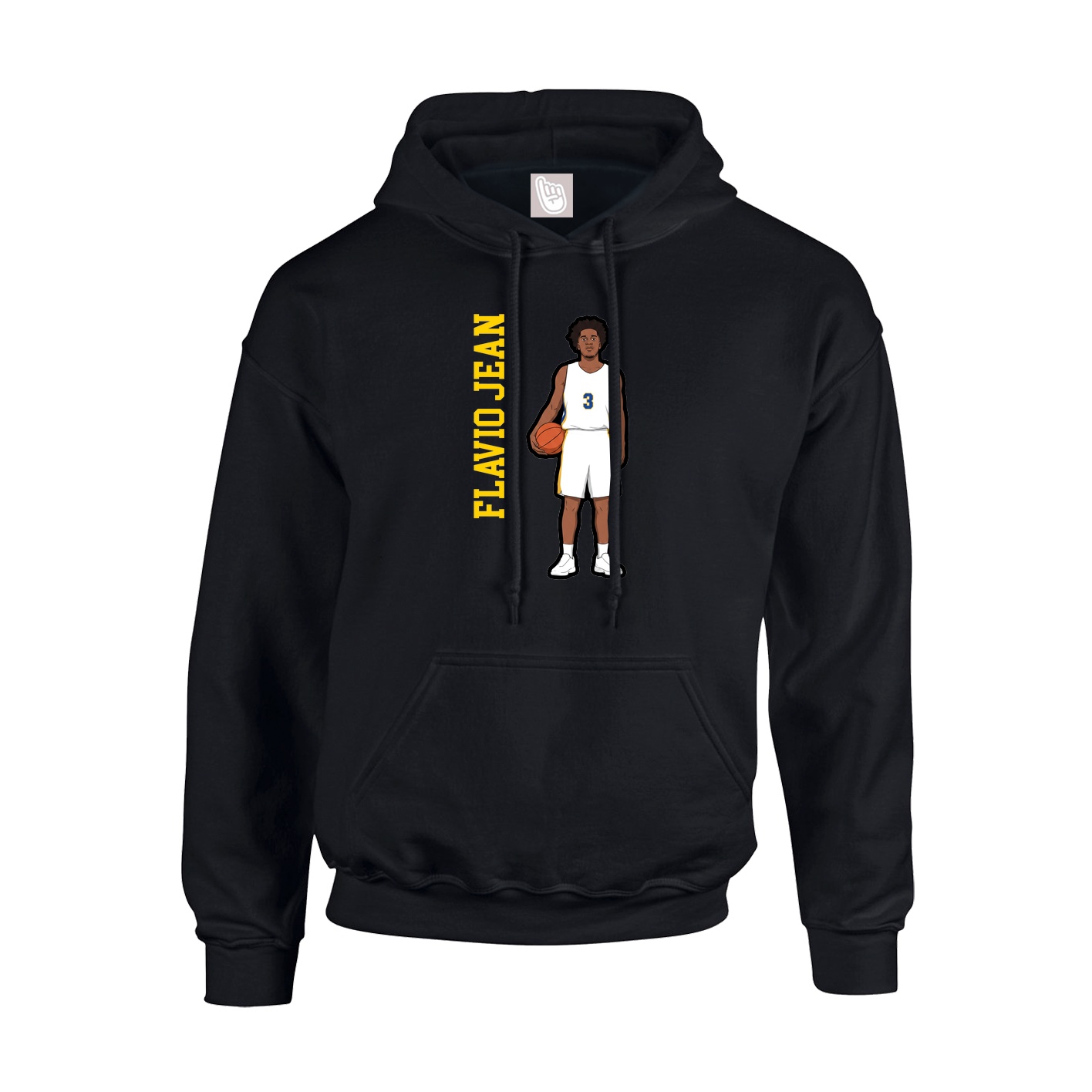 Hoodie — Name Vertical in Black