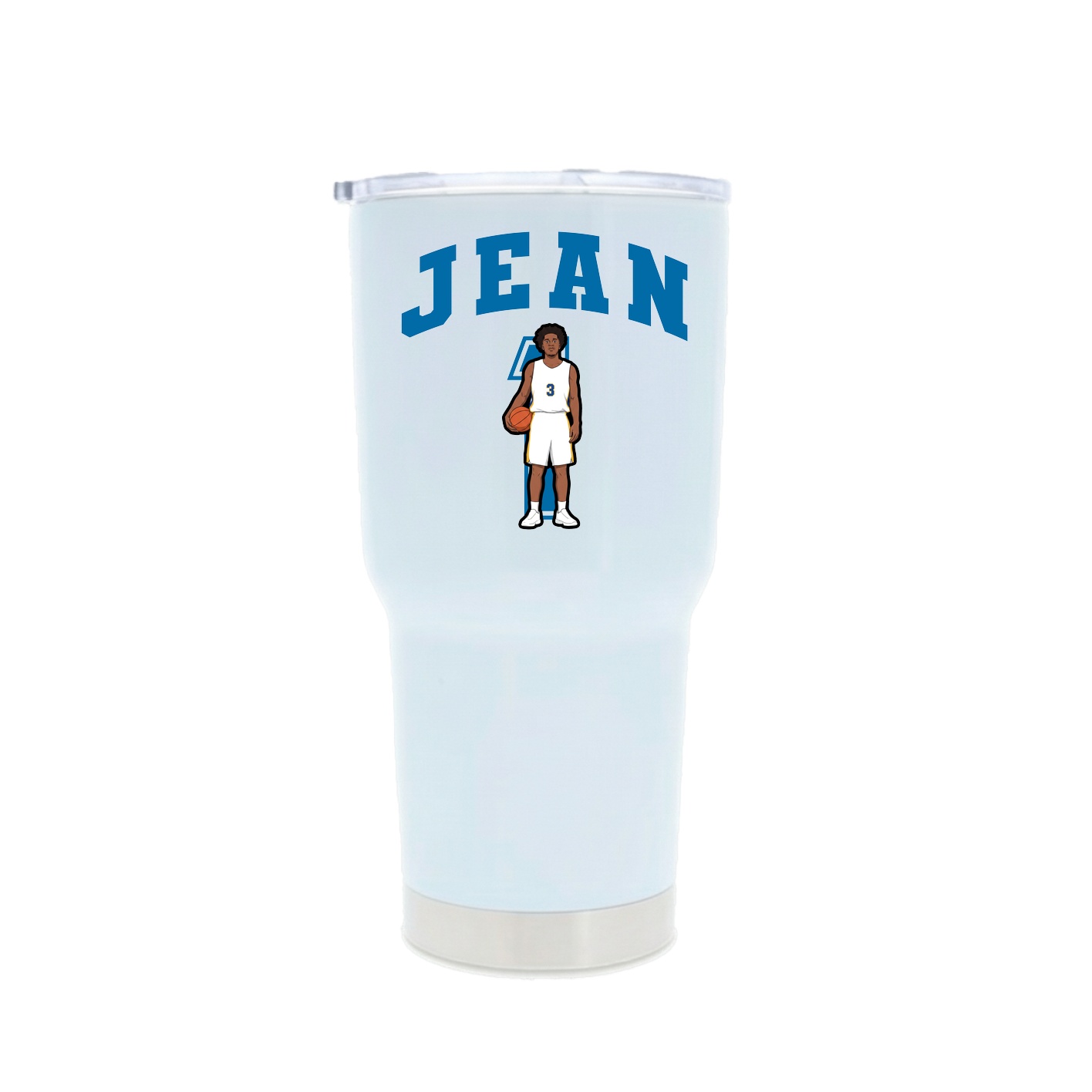 30oz Stainless Steel Tumbler — Number in White