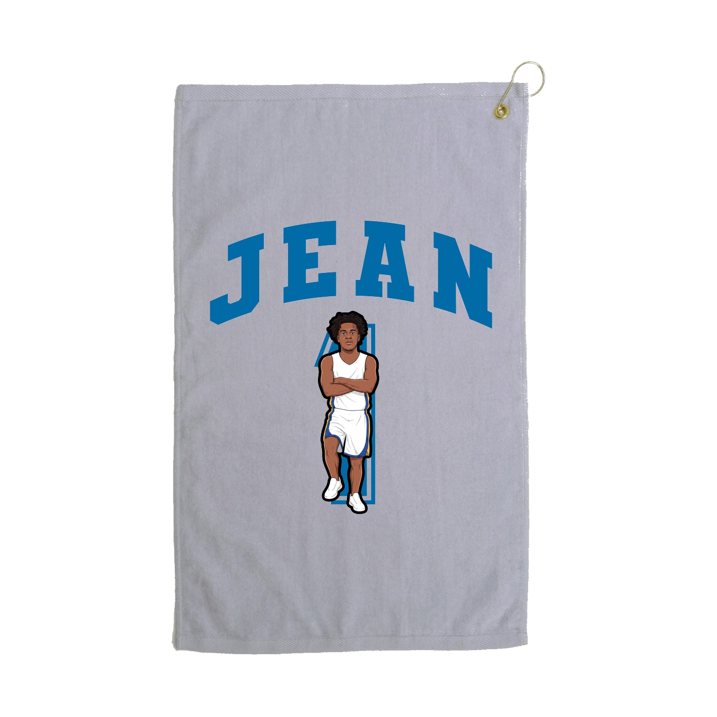 Golf Towel — Number in Grey