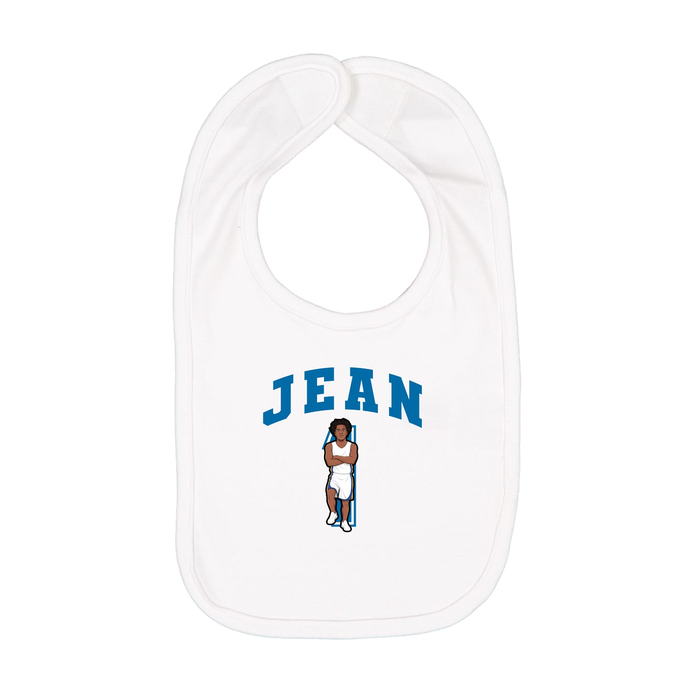 Infant Bib — Number in White