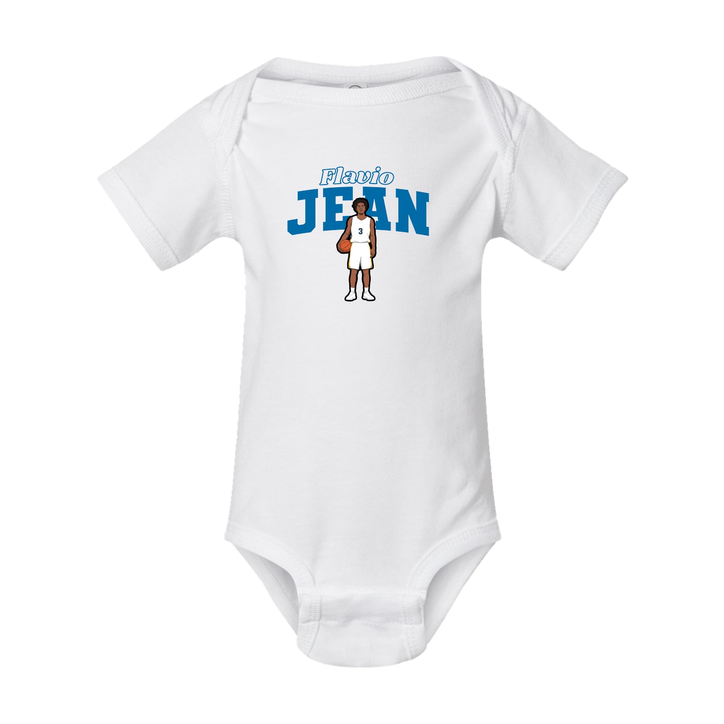 Baby Onesie — Name Arch in White