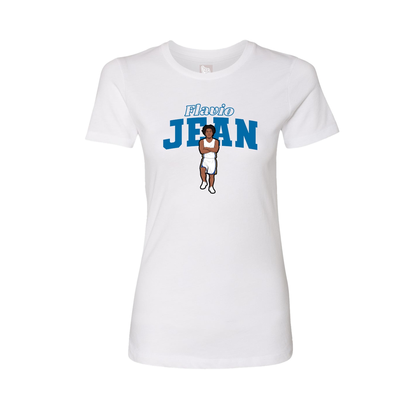 Fitted Women's Tee — Name Arch in White