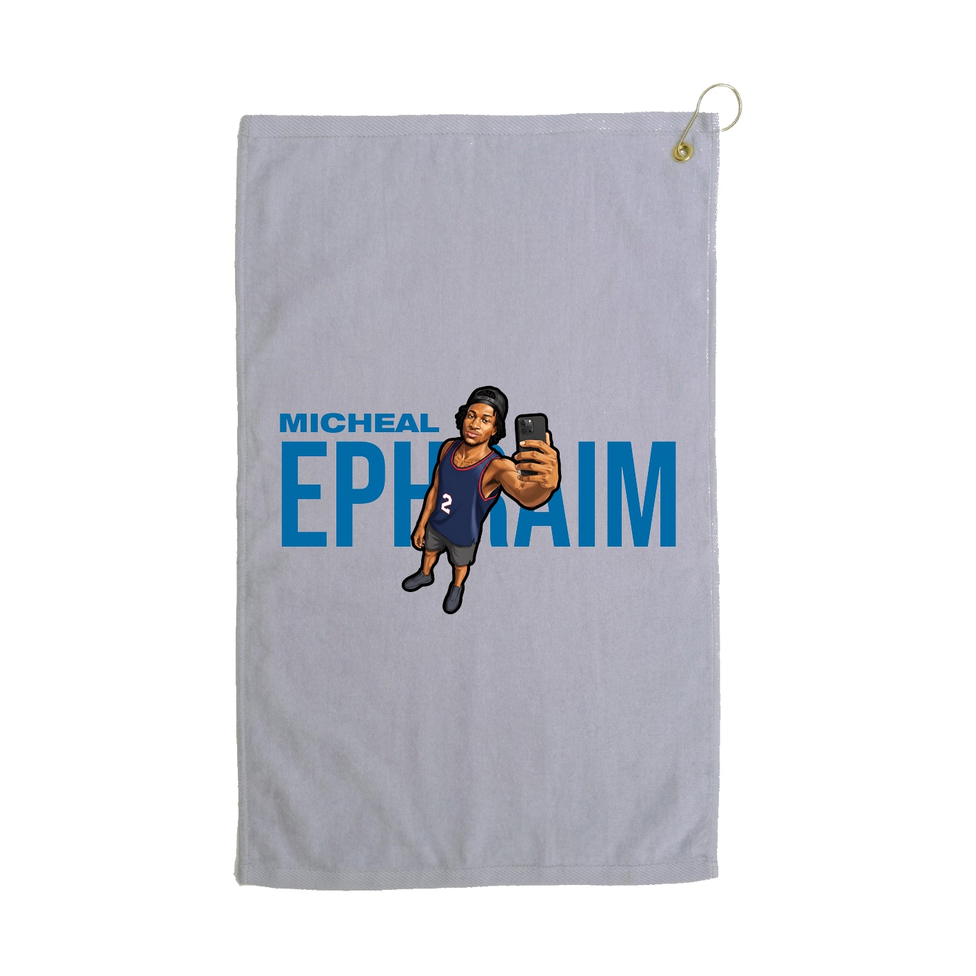 Golf Towel — Player Name in Grey