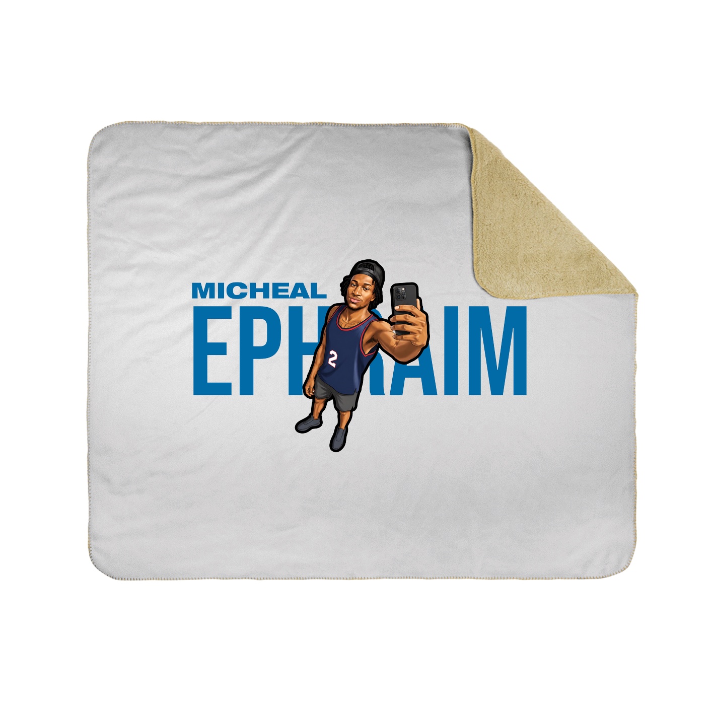 Throw Blanket — Player Name in White