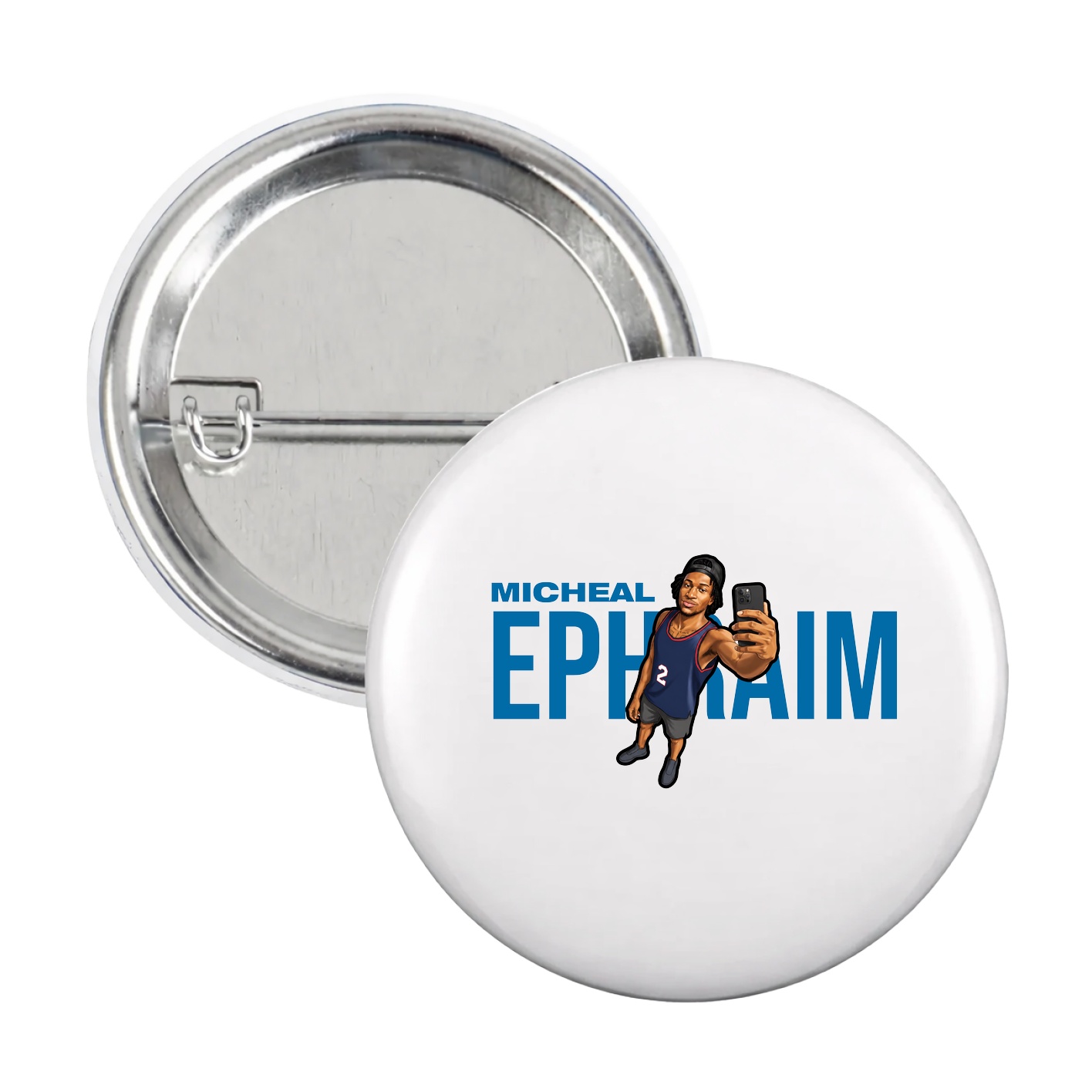 Game Day Button — Player Name in White